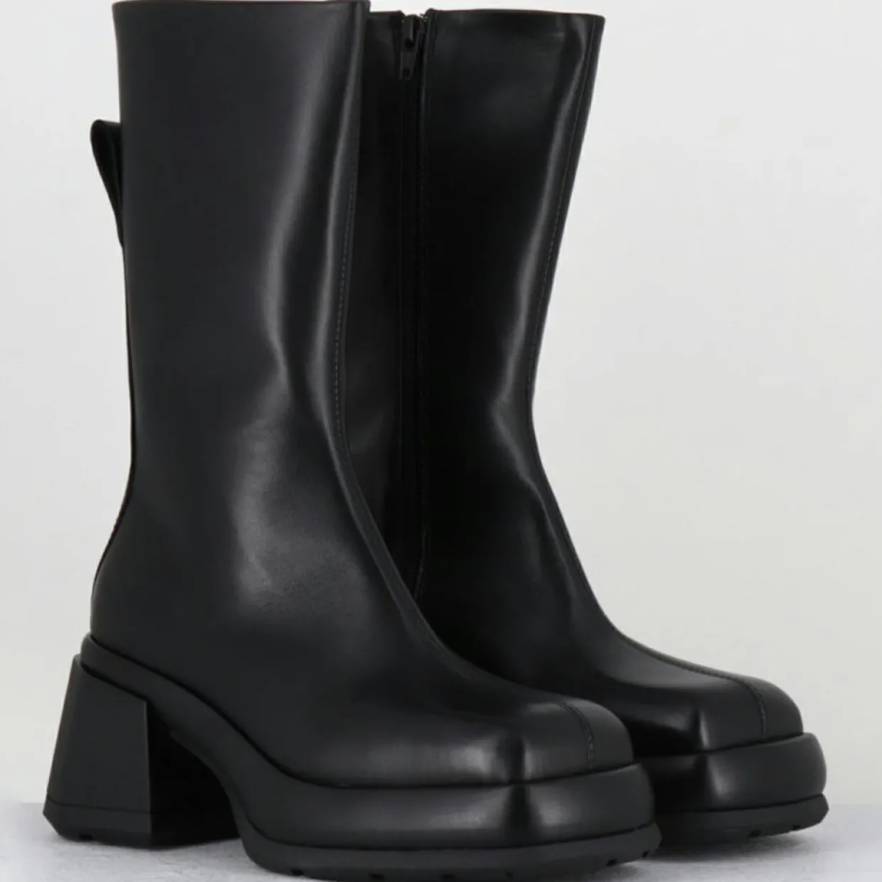 Bottines en Cuir & Textile cassia noires-E8 By Miista Clearance