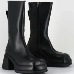 Bottines en Cuir & Textile cassia noires-E8 By Miista Clearance