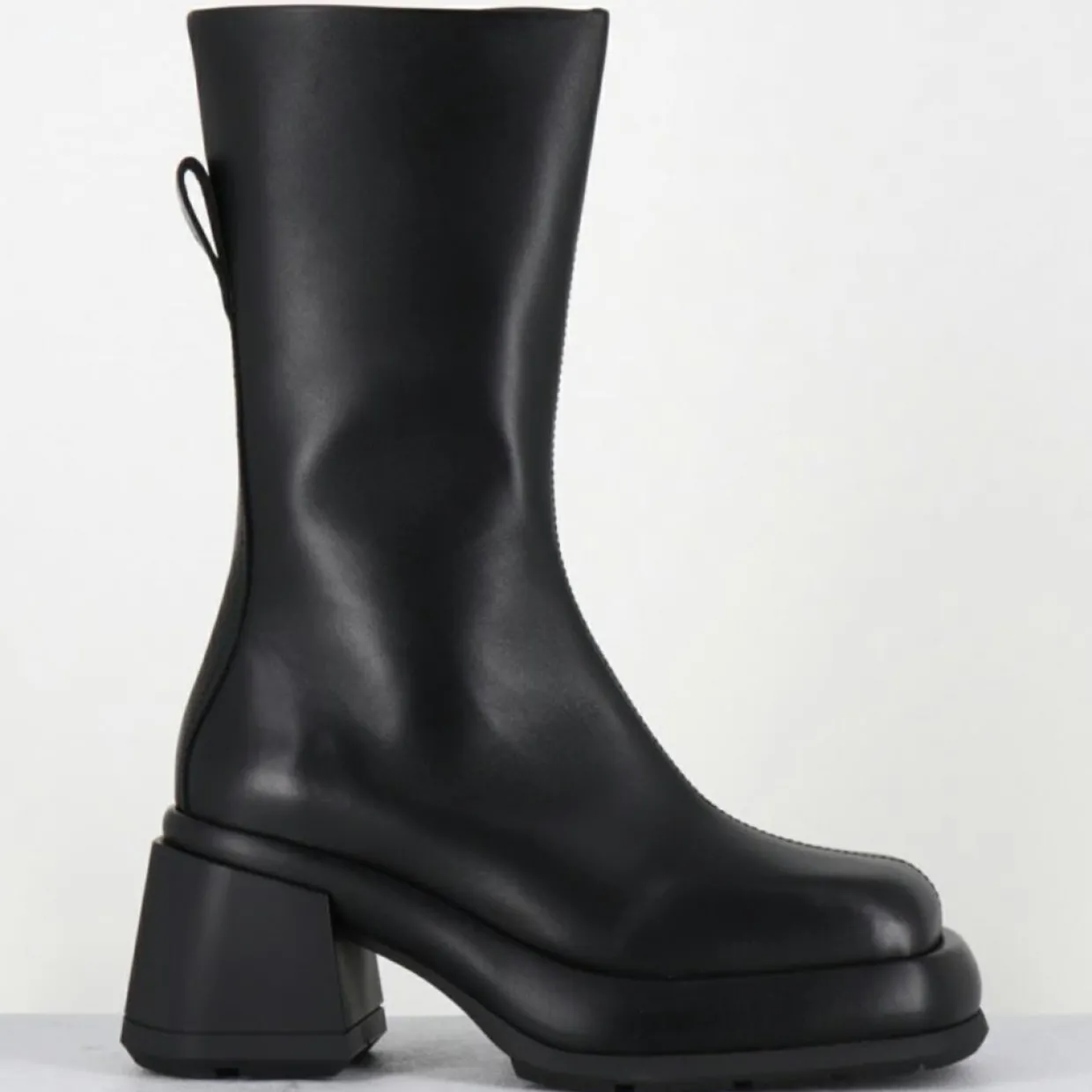 Bottines en Cuir & Textile cassia noires-E8 By Miista Clearance