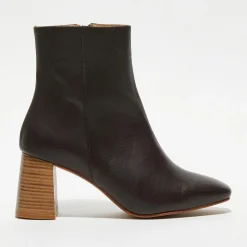 Bottines en Cuir Alba marron - Talon 8,5 cm-Apologie Best
