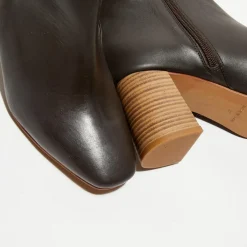 Bottines en Cuir Alba marron - Talon 8,5 cm-Apologie Best