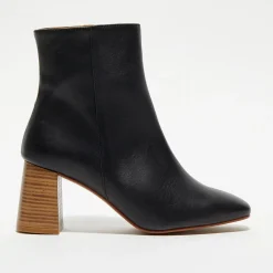 Bottines en Cuir Alba noires - Talon 8,5 cm-Apologie New