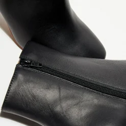 Bottines en Cuir Alba noires - Talon 8,5 cm-Apologie New