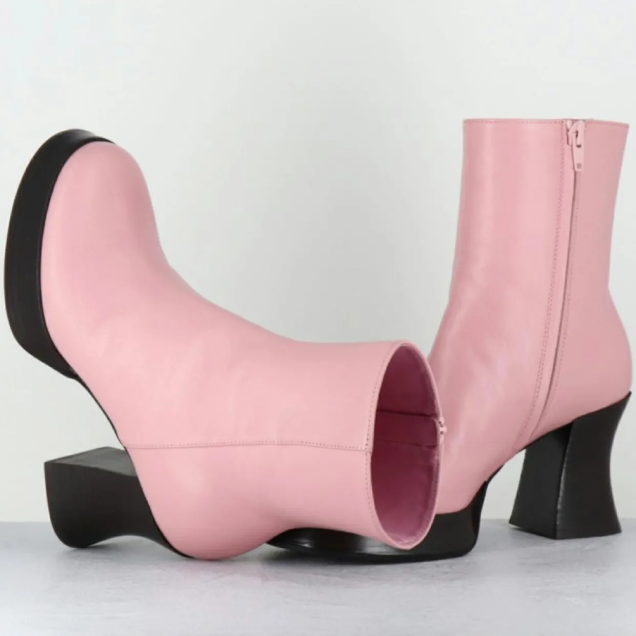 Femme Garrice Lab Bottines^Bottines en Cuir blau roses - Talon : 7.5cm