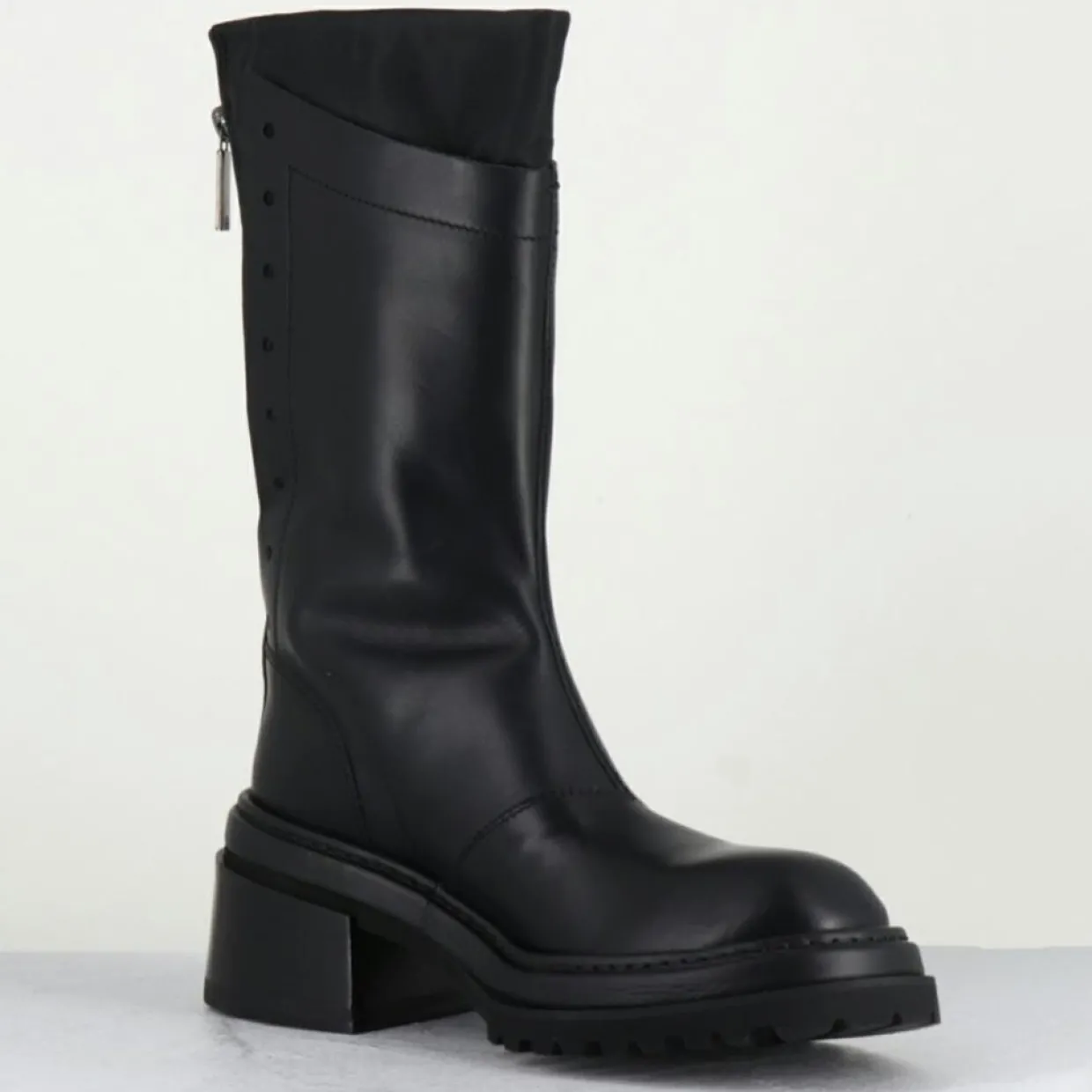 Femme Lemargo Bottines^Bottines en Cuir es noires - Talon : 5cm