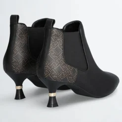 Bottines en Cuir Gaia noir/marron - Talon 6 cm-Liu-Jo Clearance