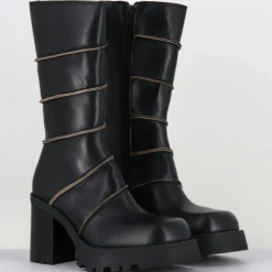 Femme E8 By Miista Bottines^Bottines en Cuir graciane noires - Talon : 9.5cm