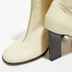 Bottines en Cuir Lesly beiges - Talon 9,5 cm-Wandler Clearance