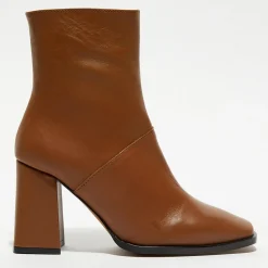 Femme Apologie Bottines^Bottines en Cuir Lorina camel - Talon 8,5 cm