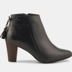 Femme Minelli Bottines^Bottines en Cuir Marie marine foncé - Talon 7 cm