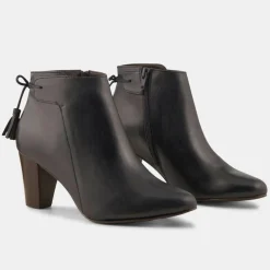 Femme Minelli Bottines^Bottines en Cuir Marie marine foncé - Talon 7 cm