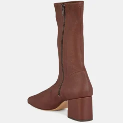 Femme By Far Bottines^Bottines en Cuir Maya marron - Talon 6,5 cm