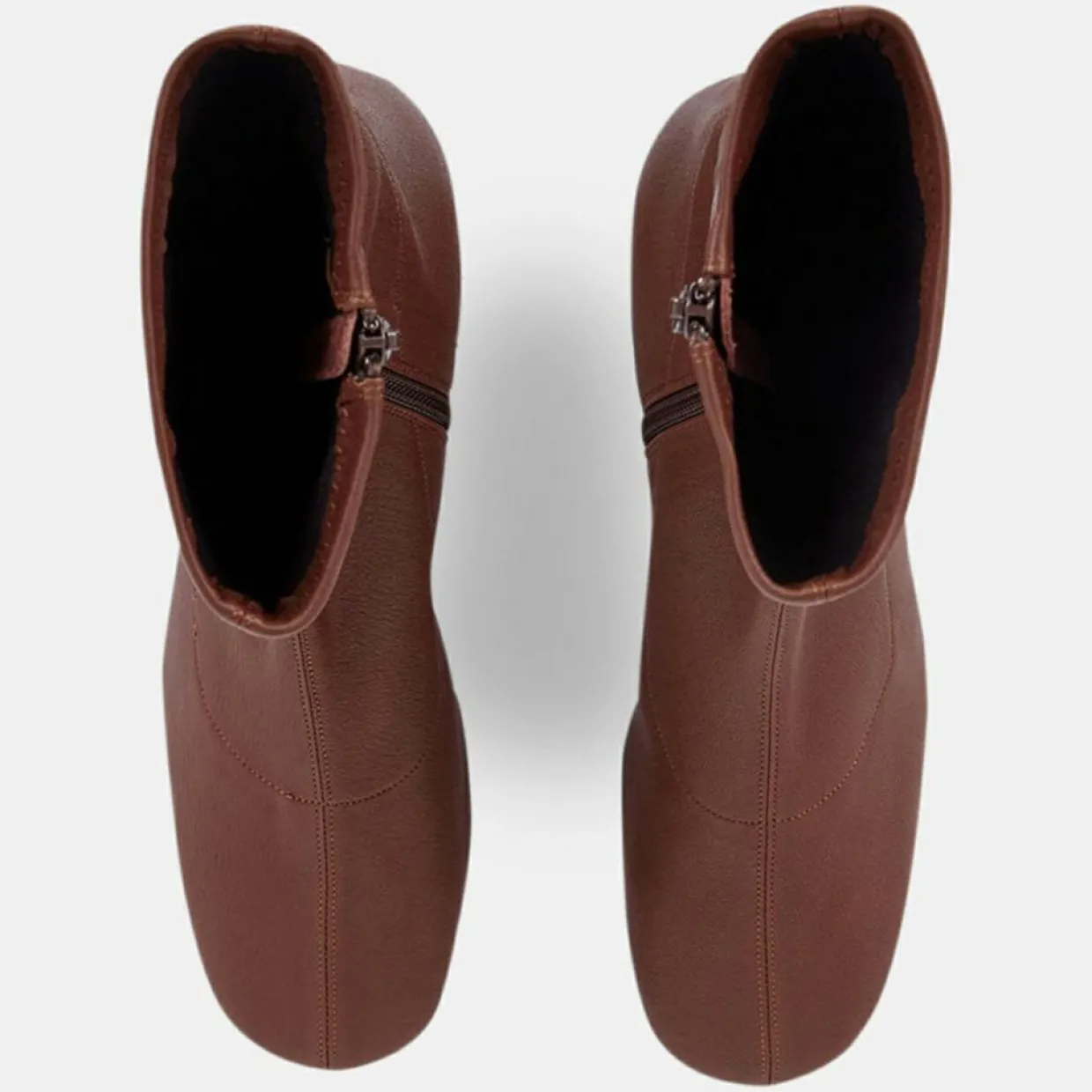 Femme By Far Bottines^Bottines en Cuir Maya marron - Talon 6,5 cm