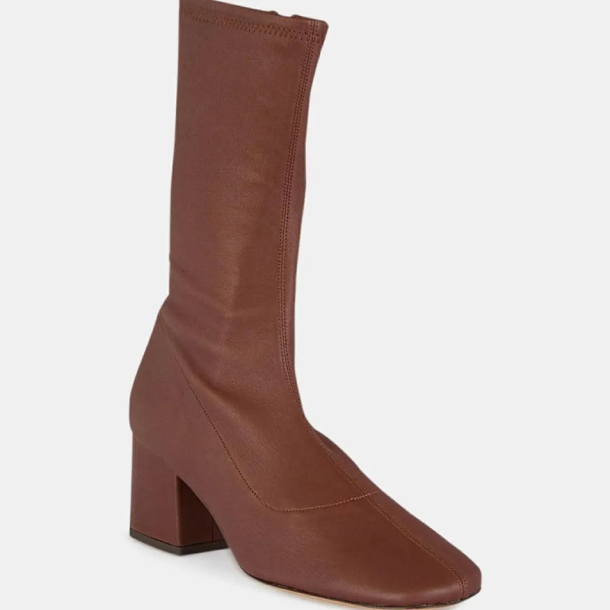 Femme By Far Bottines^Bottines en Cuir Maya marron - Talon 6,5 cm