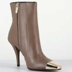 Femme Garrice Lab Bottines^Bottines en Cuir mecha grège - Talon : 9.5cm