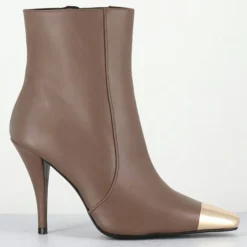 Femme Garrice Lab Bottines^Bottines en Cuir mecha grège - Talon : 9.5cm