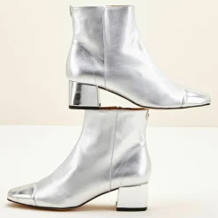Bottines en Cuir métallisé Camilia argentées-Cosmoparis Best