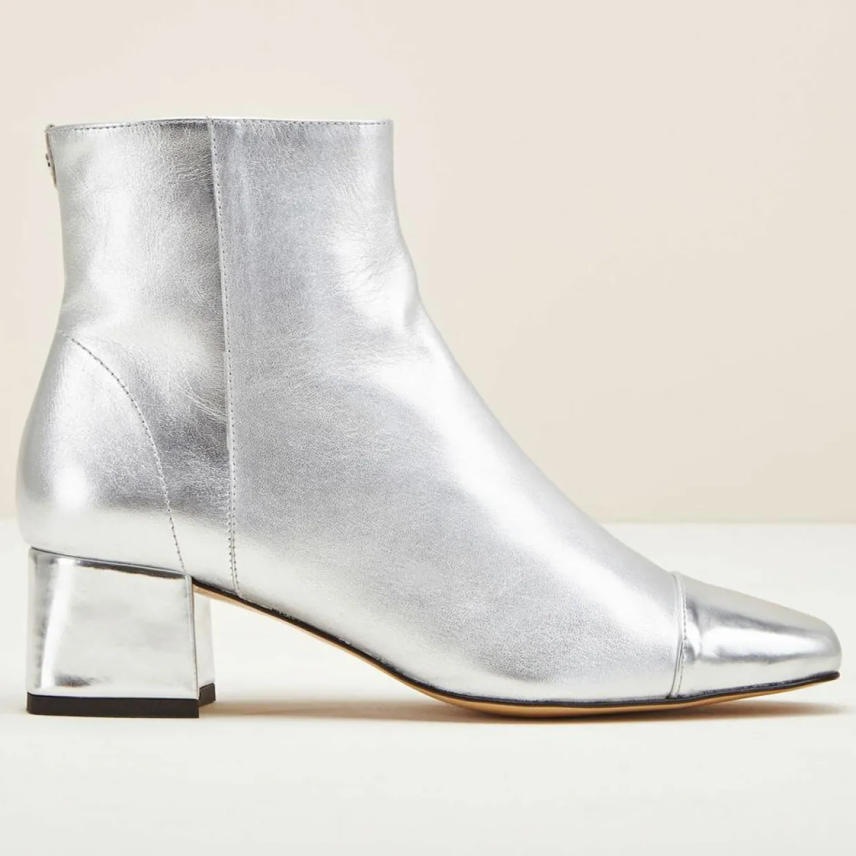 Bottines en Cuir métallisé Camilia argentées-Cosmoparis Best