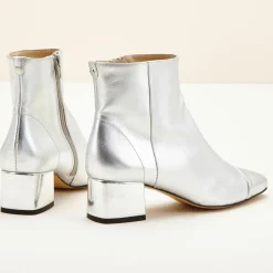 Bottines en Cuir métallisé Camilia argentées-Cosmoparis Best
