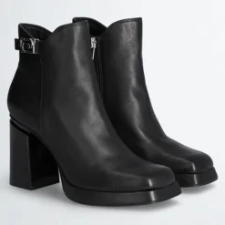 Femme Liu-Jo Bottines^Bottines en Cuir Nana noires - Talon 9 cm