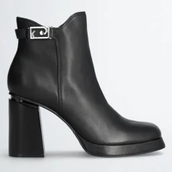 Femme Liu-Jo Bottines^Bottines en Cuir Nana noires - Talon 9 cm