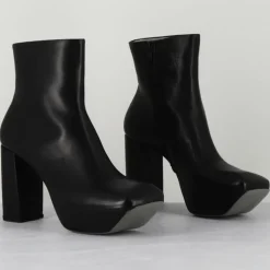 Bottines en Cuir noires-Malloni