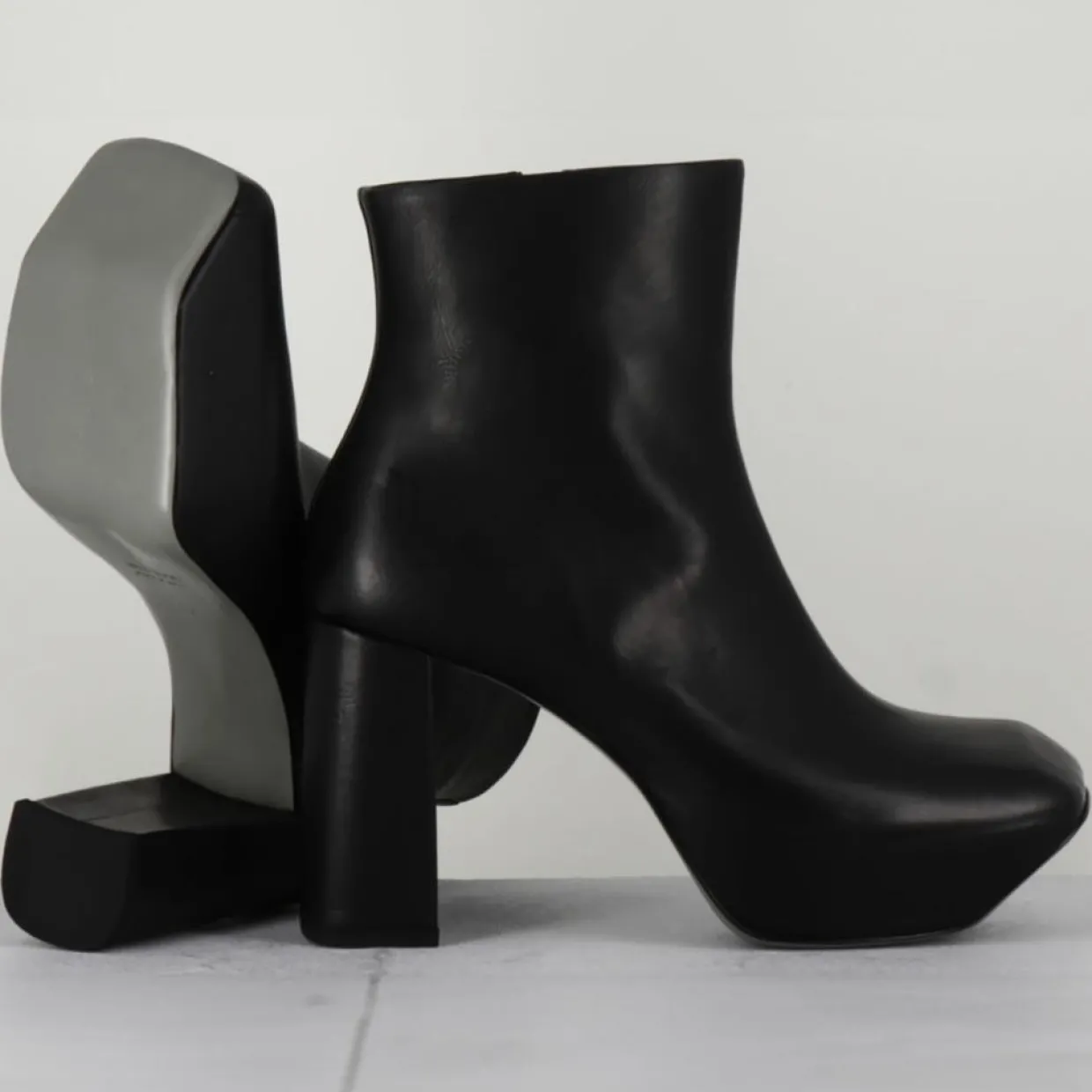 Bottines en Cuir noires-Malloni