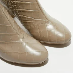 Femme Geox Bottines^Bottines en Cuir Pheby 80 sable - Talon 8 cm