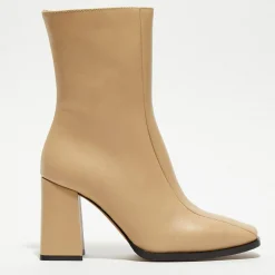 Bottines en Cuir Romy taupe - Talon 8,5 cm-Apologie Hot