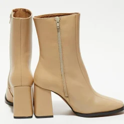 Bottines en Cuir Romy taupe - Talon 8,5 cm-Apologie Hot