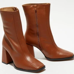 Bottines en Cuir Romy terracotta - Talon 8,5 cm-Apologie Clearance