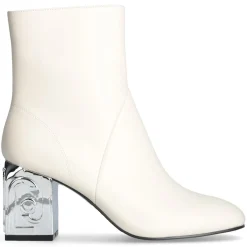 Femme Liu-Jo Bottines^Bottines en Cuir Sara blanches - Talon 7 cm