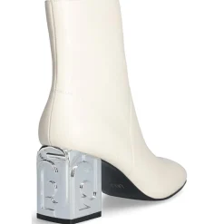 Femme Liu-Jo Bottines^Bottines en Cuir Sara blanches - Talon 7 cm