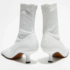 Femme By Far Bottines^Bottines en Cuir Socks blanches - Talon 5,5 cm