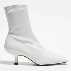 Femme By Far Bottines^Bottines en Cuir Socks blanches - Talon 5,5 cm