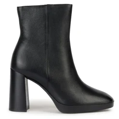 Bottines en Cuir Teulada noires - Talon 9 cm-Geox Sale