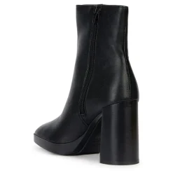Bottines en Cuir Teulada noires - Talon 9 cm-Geox Sale
