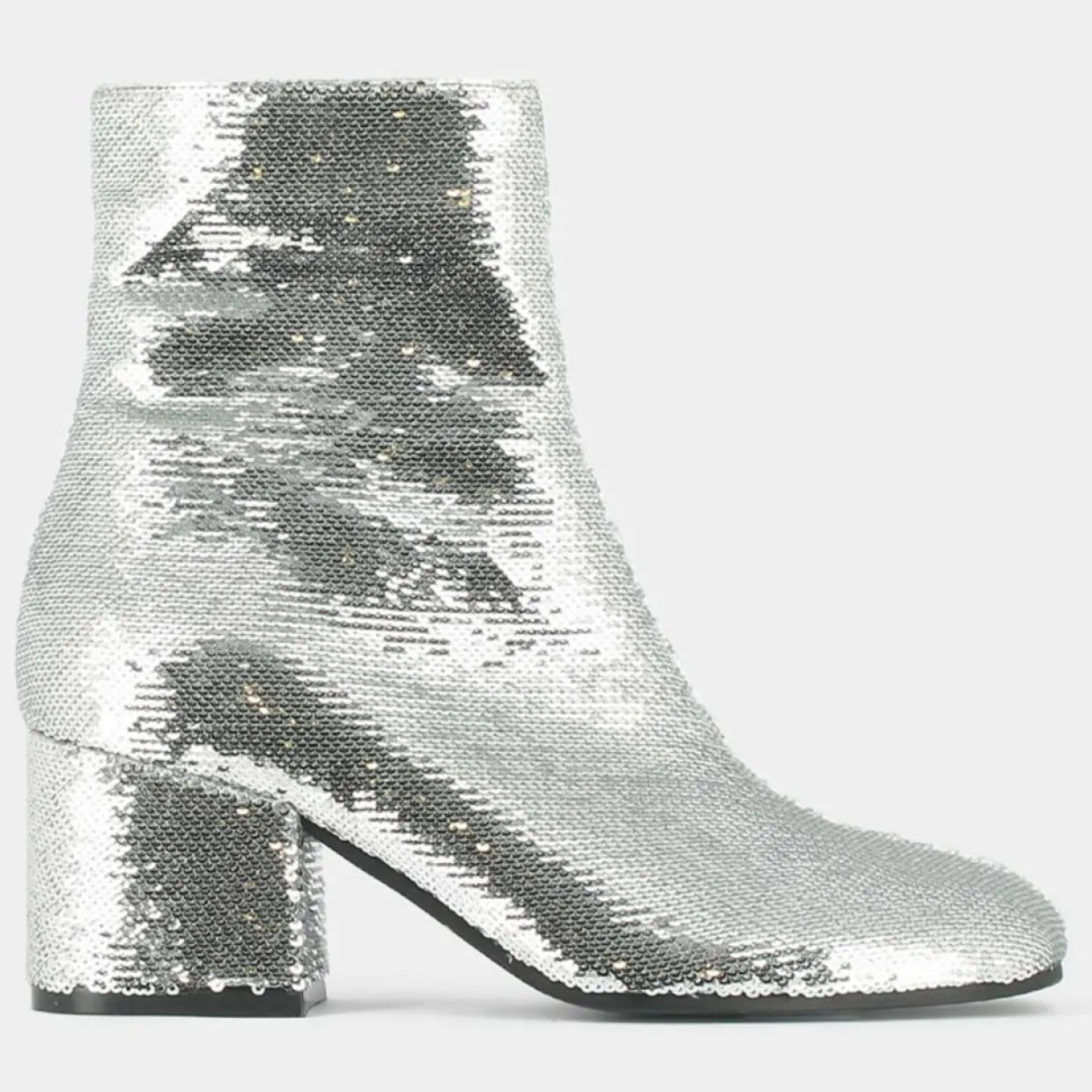 Bottines en Sequins Darlene Bis argentées - Talon 6.5 cm-Jonak Discount