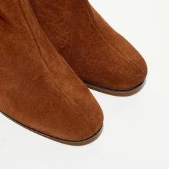 Femme Apologie Bottines^Bottines en Velours de Cuir Ginny camel - Talon 7,5 cm