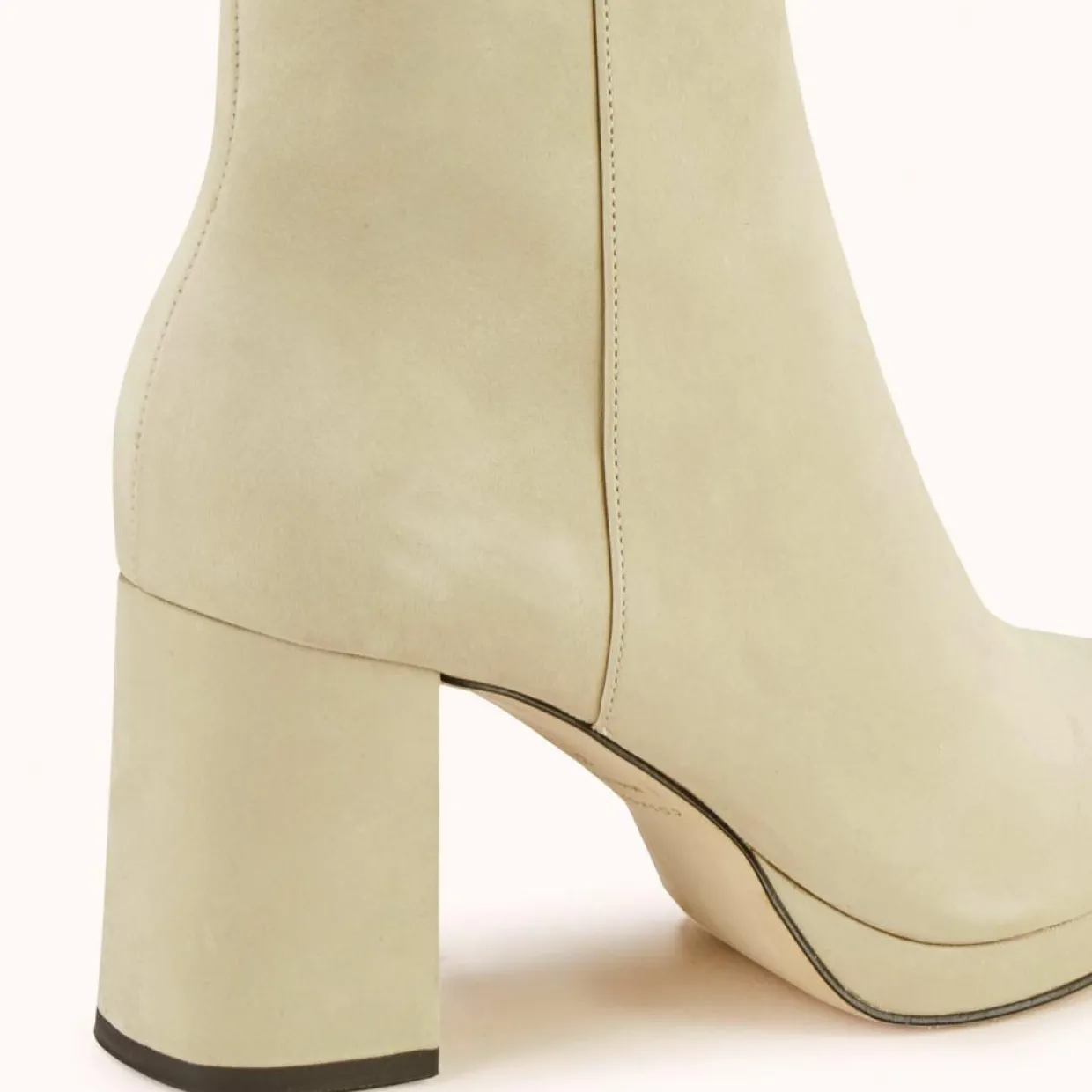 Femme Cosmoparis Bottines^Bottines en Velours de Cuir Zorine beiges - Talon 7 cm