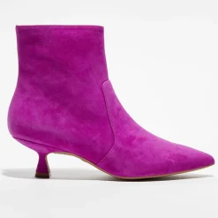 Bottines en Velours de Cuir Melena 50 magenta - Talon 5.5 cm-Stuart Weitzman