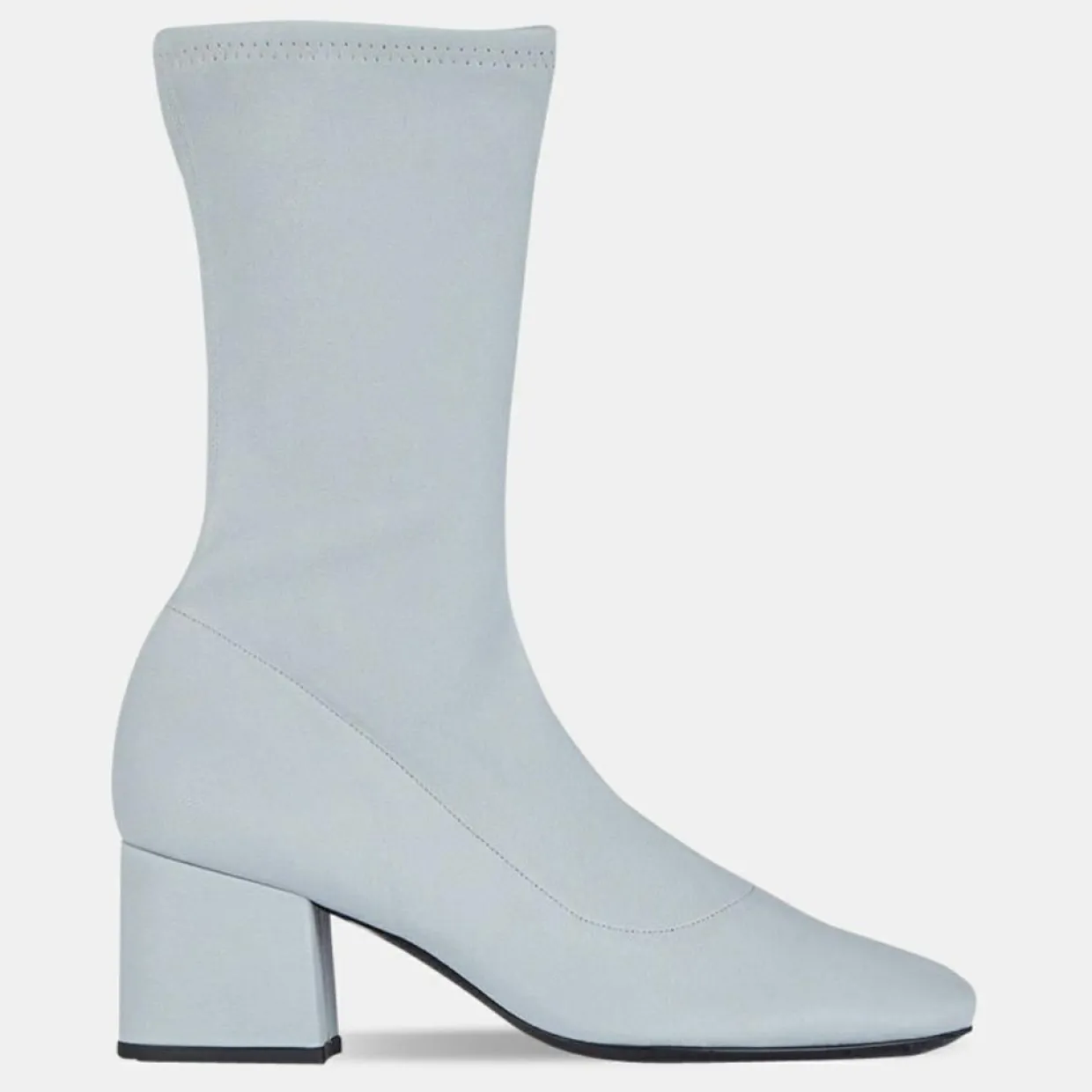 Femme By Far Bottines^Bottines en Velours de Cuir Maya bleues - Talon 6,5 cm
