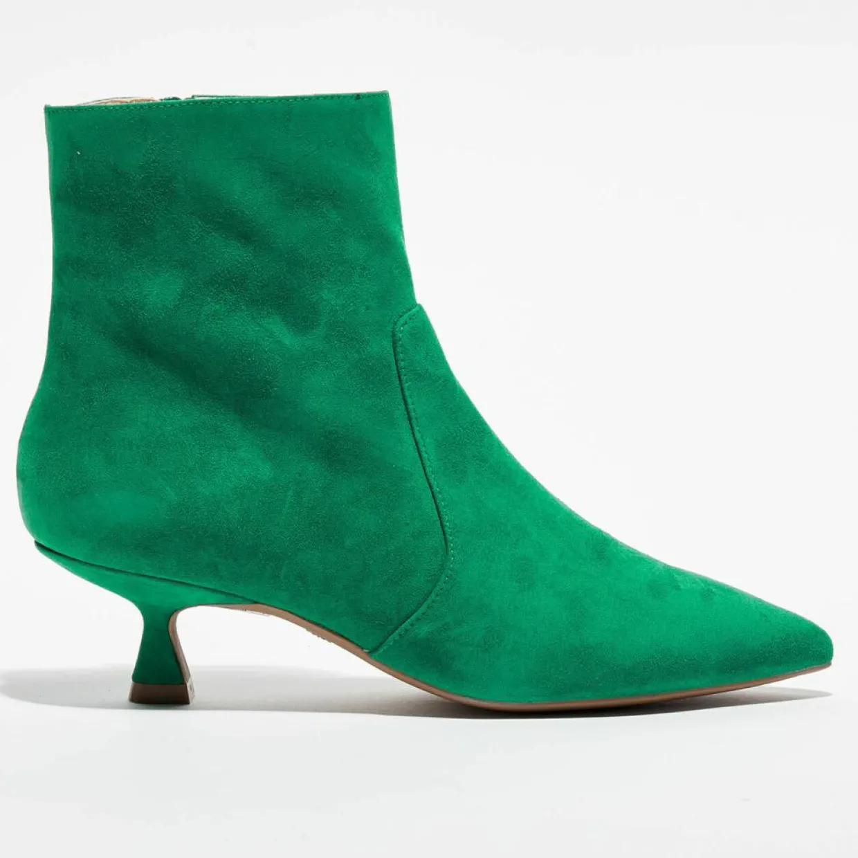 Femme Stuart Weitzman Bottines^Bottines en Velours de Cuir Melena 50 vertes - Talon 5.5 cm
