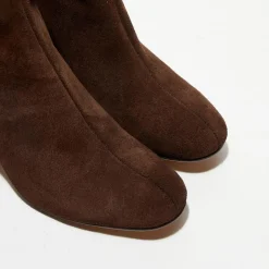 Femme Apologie Bottines^Bottines en Velours de Cuir Ginny marron - Talon 7,5 cm