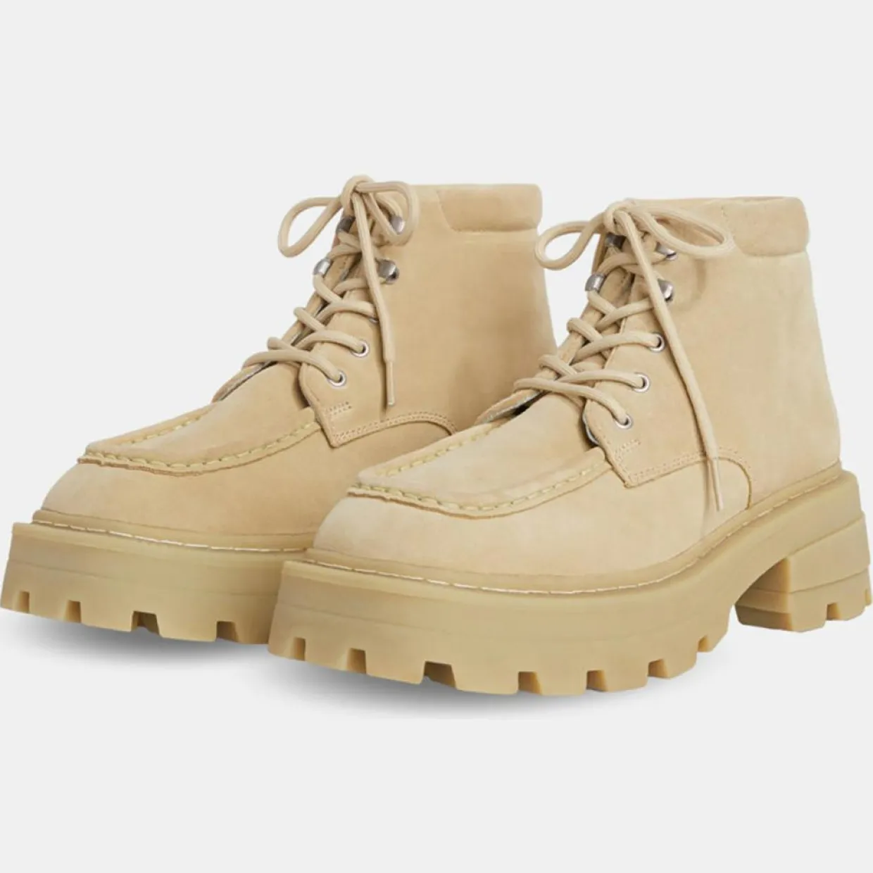 Homme Eytys Boots^Bottines en Velours de Cuir Tribeca beiges