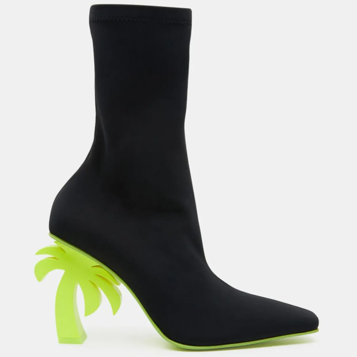 Bottines Palm Heel noir/jaune - Talon 10 cm-Palm Angels Sale