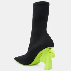 Bottines Palm Heel noir/jaune - Talon 10 cm-Palm Angels Sale