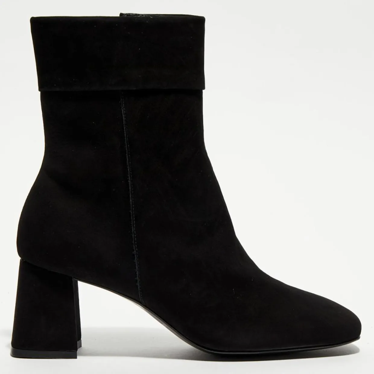 Femme Galeries Lafayette Bottines^Bottines revers col noires - Talon 7 cm