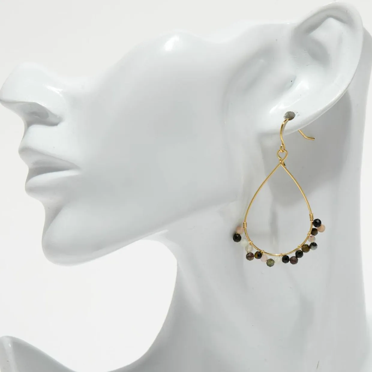 Femme Moonstone Boucles D'Oreilles^Boucles d'oreilles Claudia Tourmaline multicolore en laiton doré
