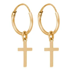 Femme Instant d'Or Boucles D'Oreilles^Boucles d'oreilles Croix or jaune